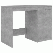 VidaXL Bureau Gris béton 100x50x76 cm Bois d'ingénierie Modèle Nova Factory - gris 801800