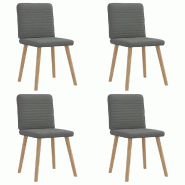 VidaXL Chaises à manger lot de 4 gris foncé tissu Modèle Vega Edge Plus - 3315245