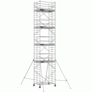 Échafaudage roulant aluminium DOCKER 150 version lisses - Hauteur de travail : 10,90 m - DUARIB - 7220090 Échafaudage roulant aluminium DOCKER 150 version lisses - Hauteur de travail : 10,90 m - DUARIB - 7220090