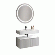AQA Design Composition de salle de bain en MDF 3 pièces VENERE blanc L.90 P.45 H.190 MPVE59-L1-O1 - multicolore Bois manufacturé MPVE59-L1-O1