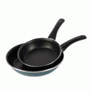 BERGNER - Ensemble de 2 poêles Ø20–Ø26 cm Classique en aluminium forgé avec revêtement antiadhésif - aluminium Q4703