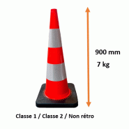 Cône de chantier 90 cm haute qualité -