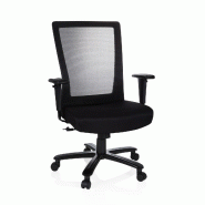 Chaise de bureau / chaise pivotante XXL EXTENDER tissu maille / tissu noir hjh OFFICE - noir polyester 738010
