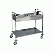 Chariot de débarrassage avec 1 bac 900x500x150 mm et 1 étagère inférieure 900x500 mm - VIRTUS - 0615402421232_0