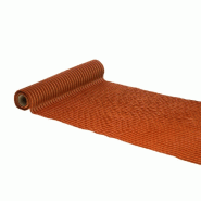 Chemin de table velours cotelé luisant ambre 28cm x 3m