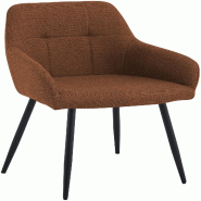 CLP Chaise de salle à manger Fergus en tissu Tissu HBT: 85x57x60 cm Marron clair - marron textile 327918