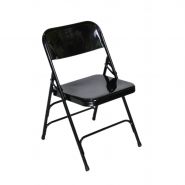 Ct221-01 - chaise pliante - cti - dossier en acier noir