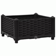 Helloshop26 - Jardinière lit surélevé plantes fleurs jardin 40 x 40 cm polypropylène noir 02_0000927 - 3000072621537 Helloshop26 - Jardinière lit surélevé plantes fleurs jardin 40 x 40 cm polypropylène noir 02_0000927 - 3000072621537