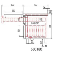 Kit de 3 tiroirs réfrigérés - hauteur 100 mm - pour mrg - 560180 Kit de 3 tiroirs réfrigérés - hauteur 100 mm - pour mrg - 560180