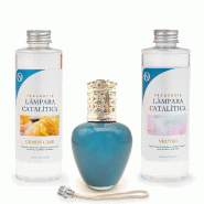 MamaManuela Pack Economie Lampe Catalytique Aqua Marina + Parfum Gâteau au Citron (500ml) + Nettoyant Neutre (200ml) + Mèche de recharge - HB-PI7W-N