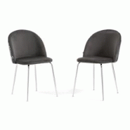 RATTATAN Lot de 2 chaises en velours décoratif d’intérieur, pieds en métal, design élégant pour cuisine, salle à manger, restaurant – Sara â RATTATAN Lot de 2 chaises en velours décoratif d’intérieur, pieds en métal, design élégant pour cuisine, salle à manger, restaurant – Sara â