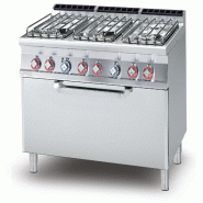 Redcook Cuisinière à 6 feux avec four électrique statique. Structure en acier inoxydable. Dimensions 120x70,5 h90 cm. Modèle CF6-712GPE - 1790