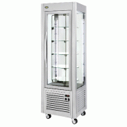 Roller Grill Vitrine 4 faces, verticale, négative ventilée, inox à plateaux tournants RDN 60 TI - gris verre RDN 60 TI