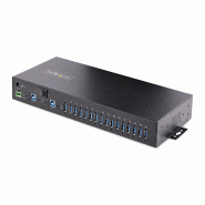 StarTech.Com Hub USB 3.0 industriel à 16 ports 5 Gbit/s en métal, montage DIN/surface/rack, protection ESD - 65030894999