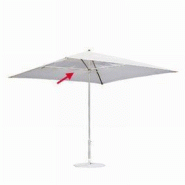 Toile de parasol Cortina - blanc 3x3m - polyester 260g/m²