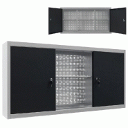 Vidaxl armoire à outils murale style industriel métal gris et noir 145366 Vidaxl armoire à outils murale style industriel métal gris et noir 145366