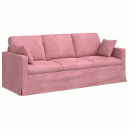 VidaXL Canapé Rose 198 x 78 x 80 cm Velours Modèle Atlas Line Élite - 42024435