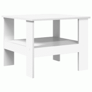 VidaXL Table basse Blanc 57 x 55 x 45 cm Bois d'ingénierie Modèle Atlas Creator Plus - 8000244