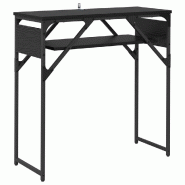 VidaXL TableConsole Chêne noir 75x30x75cm Bois d'ingénierie Modèle Orion Prime - 882885