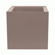 WellHome - Pot de fleurs modèle Cube Dan-i 57L en coloris Gris Ciment - gris plastique WH13538