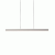 Zafferano Riga Suspension Led 40W 3551 Lumens 3000K Aluminium Blanc Mat Diffuseur Satiné Design Linéaire Moderne Pour Intérieur 120X1X250 Cm - blan