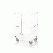 AQA Design Chariot SERON en plexiglas transparent L.39,5 P.30 H.51 MP06083 - transparent plastique MP06083 AQA Design Chariot SERON en plexiglas transparent L.39,5 P.30 H.51 MP06083 - transparent plastique MP06083