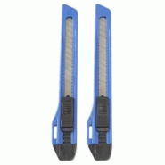 Aro Cutter CU01, plastique/métal, 9 mm, bleu/noir, 2 unités - multicolore multi-matériau 361054 Aro Cutter CU01, plastique/métal, 9 mm, bleu/noir, 2 unités - multicolore multi-matériau 361054