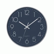 Atmosphera Pendule murale silencieuse contour Argent D 30 cm - bleu 3560234629288 Atmosphera Pendule murale silencieuse contour Argent D 30 cm - bleu 3560234629288