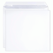Clairefontaine Boîte de 250 pochettes Adhéclair blanches 229x324/C4, 90 g/m², adhésive avec bande - blanc 8050C