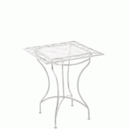 Décoshop26 - Table de jardin terrasse balcon design rustique en fer forgé blanc vieilli 10_0003813 - blanc 3000251782578 Décoshop26 - Table de jardin terrasse balcon design rustique en fer forgé blanc vieilli 10_0003813 - blanc 3000251782578