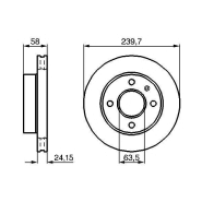 Disque de frein Bosch 0986478148 - ventilé de l'intérieur - côté avant - boîte de 2 disques Disque de frein Bosch 0986478148 - ventilé de l'intérieur - côté avant - boîte de 2 disques
