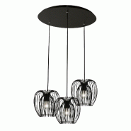 Fabas Luce Suspension Camp En Métal Noir Ø500 Mm, Design Moderne Et Structure Élégante Pour Éclairage Intérieur, Classe 1 Ip20 - noir 8019282539599