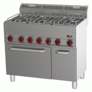 Fourneau combiné avec four à air chaud électrique GN 1/1 - 5x brûleur | REDFOX - SPT 90/5 GL