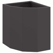 Helloshop26 - Jardinière d'angle moderne 30 x 30 x 35 cm design épuré extérieur en acier noir 02_0052894 - noir acier 3000237638585