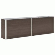 Helloshop26 - Jardinière lit surélevé plantes fleurs jardin acier galvanisé 240 x 40 x 77 cm marron 02_0001101 - 3000074601537 Helloshop26 - Jardinière lit surélevé plantes fleurs jardin acier galvanisé 240 x 40 x 77 cm marron 02_0001101 - 3000074601537