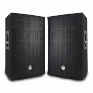 Paire d'enceintes Sono Bass Reflex Trapézoïdal à 3 voies 15"/38cm - 2 x 700W - BM SONIC BMS-15 - 3666638039019