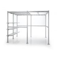Portique à viande sur mesure avec ou sans étagère  meuble inox