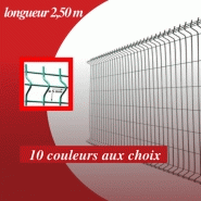 Pr0,83f5 - clôture grillagée - panneau rigide 0,83 m fil 5/5 mm - l250xh83 cm / 8.80 kg