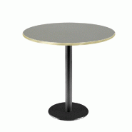 RestooTab - Table Rome Ø80cm verde comodoro fenix chants couleur laiton - vert Bois manufacturé TB-ROM-R80M-VER.CO-LAI
