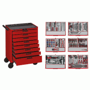 Servante d'atelier complète rouge 8 tiroirs Midi Master 491 outils Teng Tools TCMM491N8 Servante d'atelier complète rouge 8 tiroirs Midi Master 491 outils Teng Tools TCMM491N8