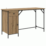 VidaXL Bureau d'ordinateur Chêne artisanal 131 x 48 x 75 cm Modèle Orion Riviera - 882833