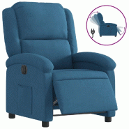 VidaXL Fauteuil inclinable électrique bleu velours Modèle Jermelis - 3204288