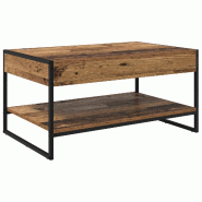 VidaXL Table basse Bois Ancien 80 x 50 x 40 cm Bois d'ingénierie Modèle Helios Élite - 886442