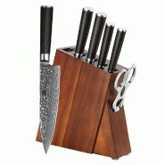 XinZuo - Set de couteaux Damas 7 pièces - Série B1H He - multicolore multi-matériau B1H-H7