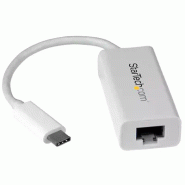 Adaptateur USB C vers Gigabit Ethernet - Blanc - Adaptateur Réseau LAN USB 3.0 vers RJ45 - USB Type_0