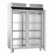 Armoire réfrigérée positive Inox vitrée - GN 2/1 - 1400 L