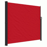 Auvent latéral rétractable rouge 180x600 cm Modèle Sirius Riviera - 4004537