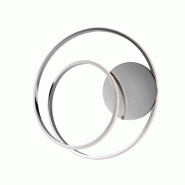 BeLight Malena Plafonnier En Métal Et Aluminium Chromé Poli Avec Led Intégrée H.12 D.40 Bl247-Pcr - argenté 8057724581201