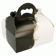 Boîte pâtissière à poignée Baroque 16x18x7cm - par 50