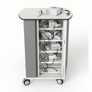 Chariot de rechargement pour 10 casques et contrôleurs VR - serrure à clé Chariot de rechargement pour 10 casques et contrôleurs VR - serrure à clé